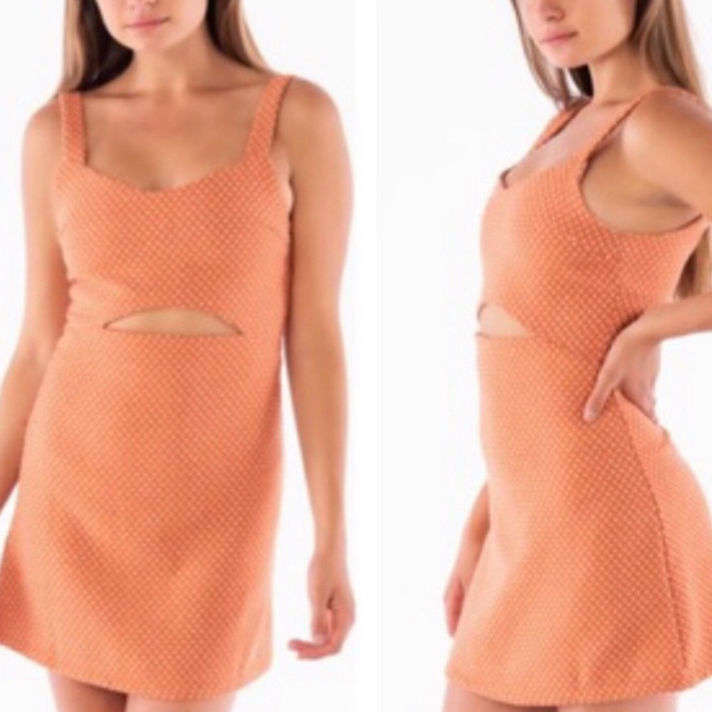 First Monday Polka Dot dress with cutout size Large
